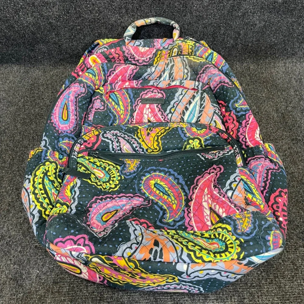 Vera Bradley Twilight Paisley Pattern Travel Bag Lighten Up‎ Essential Backpack
